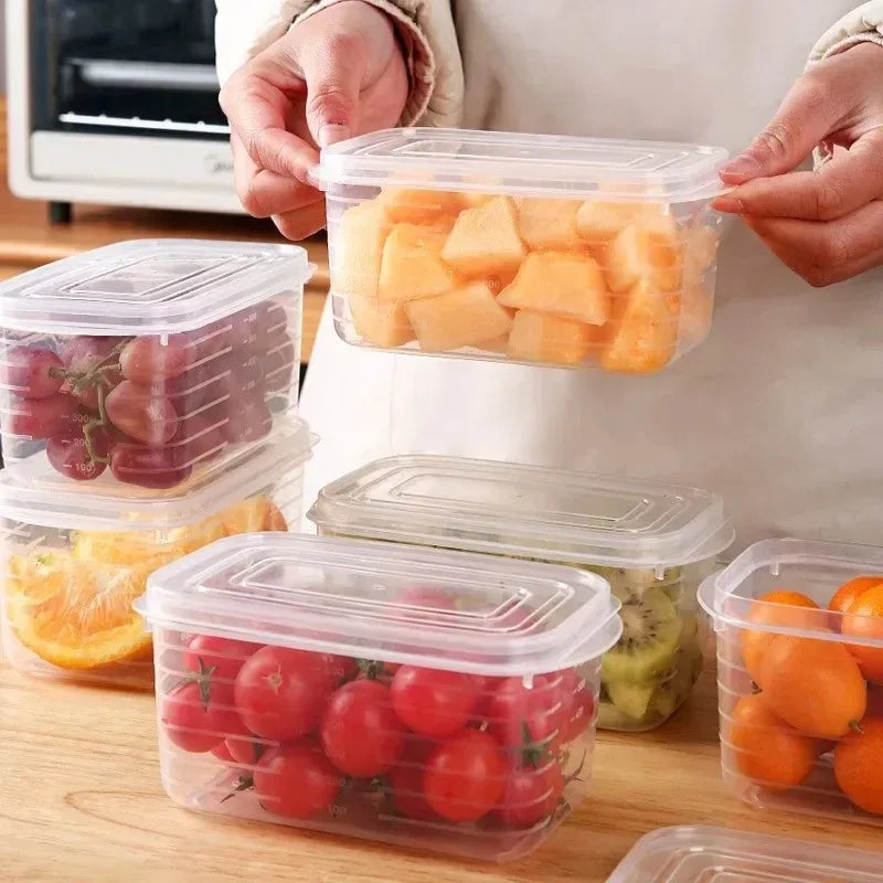 1/3/5pcs Refrigerator Storage Box Fridge Organizer Fresh Vegetable Fruit Storage Container Food Crisper Box Kitchen Organizer