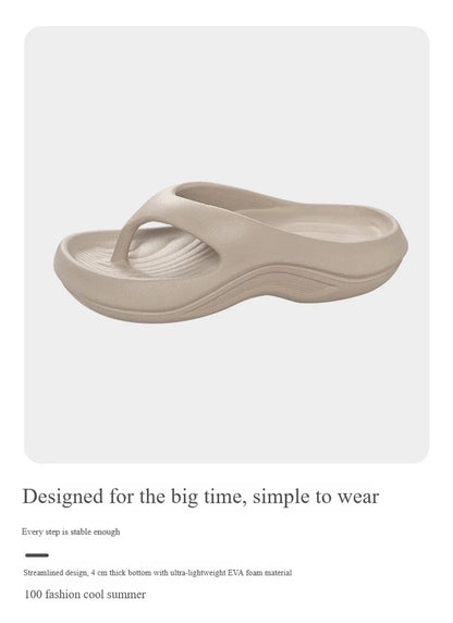 High-end And Touching Flip-flops For Summer Wear, Anti-slip, Anti-odor, And Comfortable Home Slippers That Pinch The Feet
