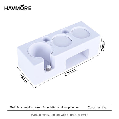 Barista Tool  Espresso Tamper Holder Black White ABS Station Coffee Knock Box Multifunction Coffee Tamper Portafilter