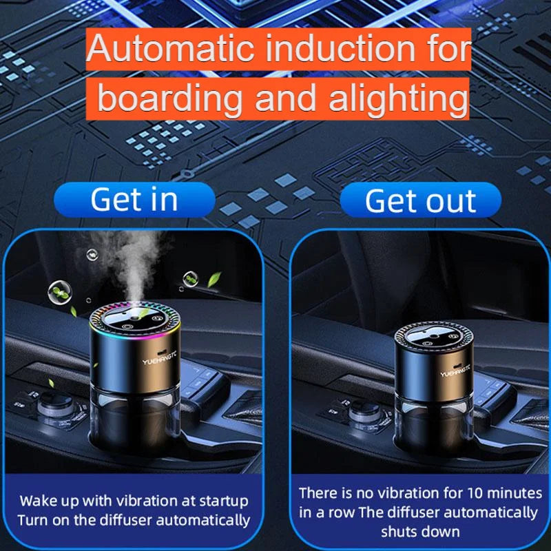 Spray Aroma Car Decorations Accessories With Aromatherapy High-End Car Air Freshener Electronic Car Fragrance Auto Deodorization