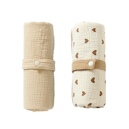 Foldable Baby Infant Cotton Changing Pads Reusable Soft Cotton Infant Mat Changing Pad for Newborn Underpads Two-sided Mattress