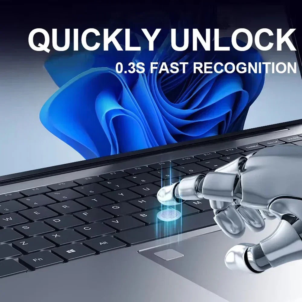 2025 New Notebook 15.6 Inch Laptop Windows 11 Intel Core m5-6Y54 16GB RAM 1TB SSD Fingerprint Unlock Study Office Pc Laptops