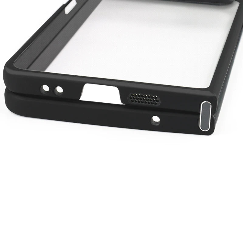 For Google Pixel Fold Case Cover Google Pixel Fold Capa Black Frame Shockproof Back Len Protector Clear Fundas Google Pixel Fold