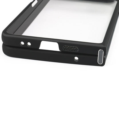 For Google Pixel Fold Case Cover Google Pixel Fold Capa Black Frame Shockproof Back Len Protector Clear Fundas Google Pixel Fold