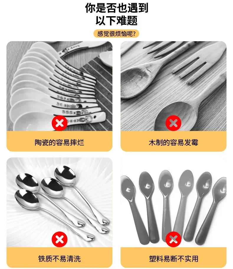 Silicone Baby Learn To Eat Spoon Small Curved Spoon Soft Rubber Feeding Silicone Cutlery Baby Training Spoon