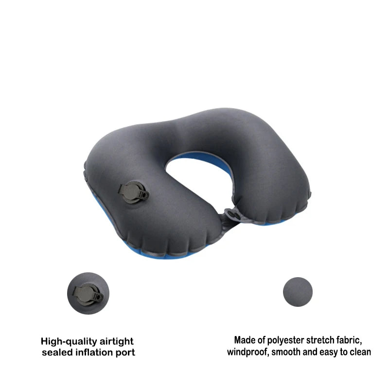 Inflatable Neck Pillow for Travel, Inflatable Travel Pillow for Airplane, Neck Air Pillow, Travel Neck Support