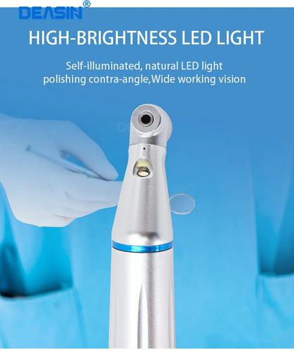 Dental LED Light 1:1 Ratio Contra Angle E-generator Low Speed Handpiece Inner Water Spray E-Type dentistry