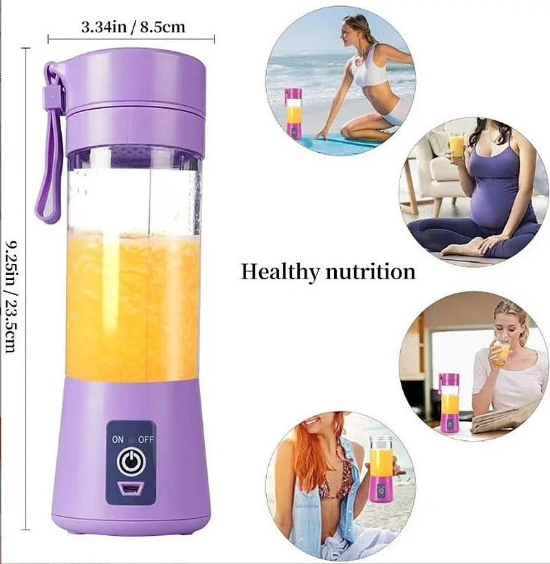 Electric Mini Juice Shake Blender Portable Mini Whirlwind Juice Cup Charging Mini Edition Fruit Juice Machine 6 Blades