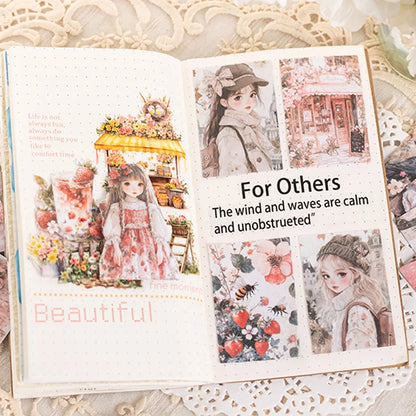 40 Sheets/Bag Notebook Kawaii Girly Background Bag Head Book Handbook Stationery DIY Handmade & Scrapbook Diary Decoration