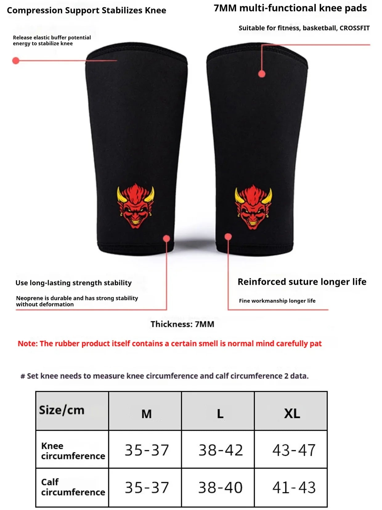 1 Pair Fitness Powerlifting Knee Pads Squat Support Weightlifting Knee Sleeve Strength Lifting Pads Gym Training Knee Covers