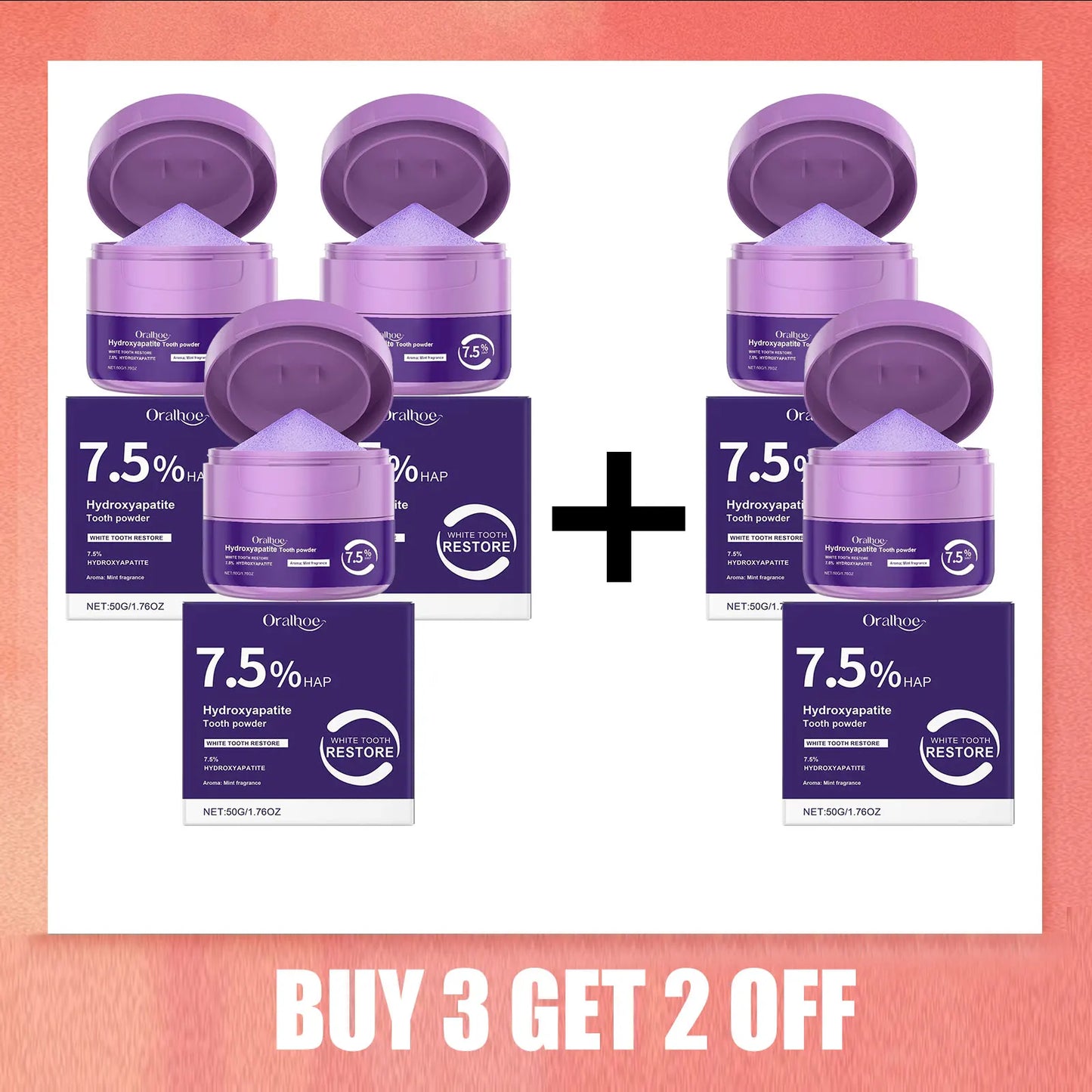 Whitening Tooth Powder Improve Plaque Stain Tartar Removal Deep Cleaning Oral Reduce Bad Breath Lasting Fresh Tooth Care Product