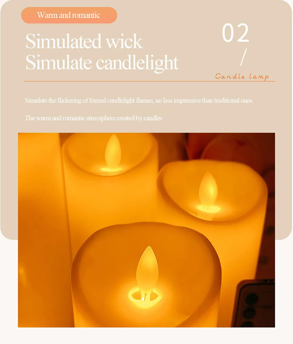 LED Electronic Candles AAA Battery Models Suitable For Couples Candlelight Dinner Romantic Lighting Decorative Lamp
