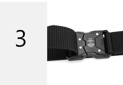 Casual Men's Canvas Belt Tactical Belt Outdoor Sports Belt Fashionable Training Belt