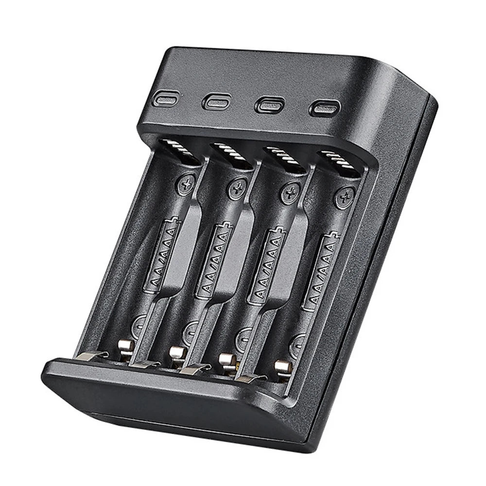 Battery Charger 4 Slot Intelligent Fast Charge With LED Indicator For 1.2V NiMH NiCd AAA/AA Rechargeable Batteries USB Charger