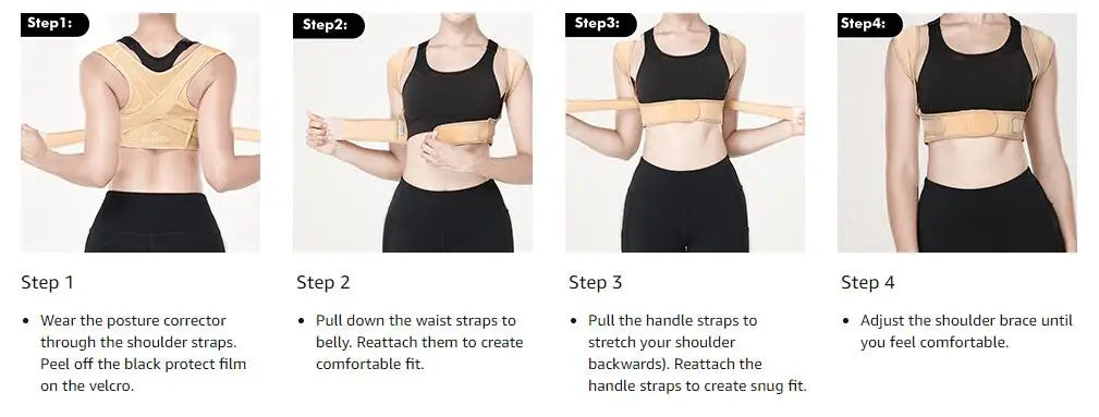 Posture Corrector Adjustable Upper Back Brace Breathable Back Support Straightener for Neck Shoulder Clavicle Lumbar Pain Relief