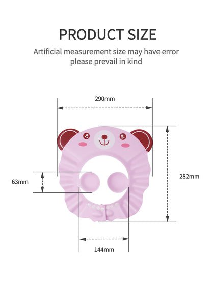 Cute Animal Shower Cap Safety Eye Protection Ear Protection Lightweight Cute Cartoon Baby Bath Protective Cap Shampoo Bath Care