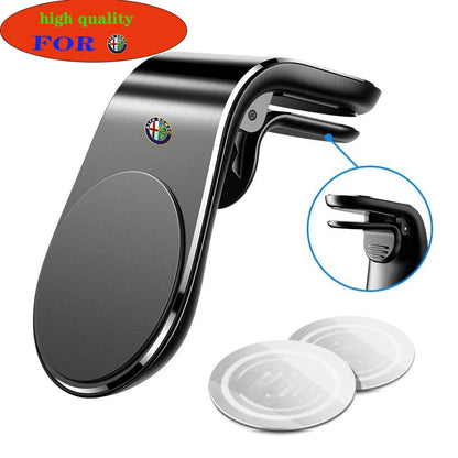 Magnetic Car Phone Holder Air Vent Clip Mount GPS Support  For Alfa Romeo Giulia Stelvio Giulietta Spider GT 4C 8C Mito Brera