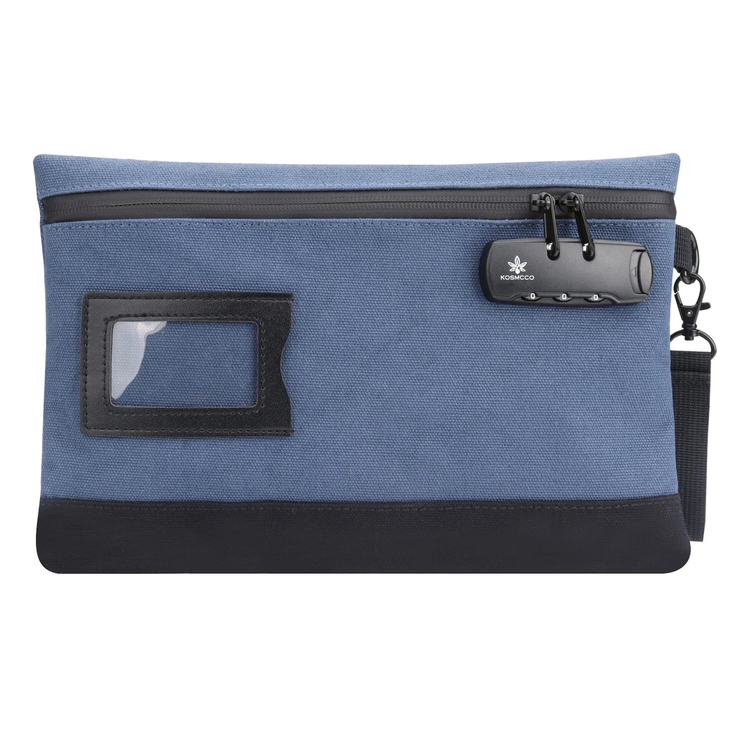 Money Bag with Lock Durable Canvas Cash Bag for Cash Passports Storage Bag