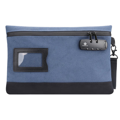 Money Bag with Lock Durable Canvas Cash Bag for Cash Passports Storage Bag