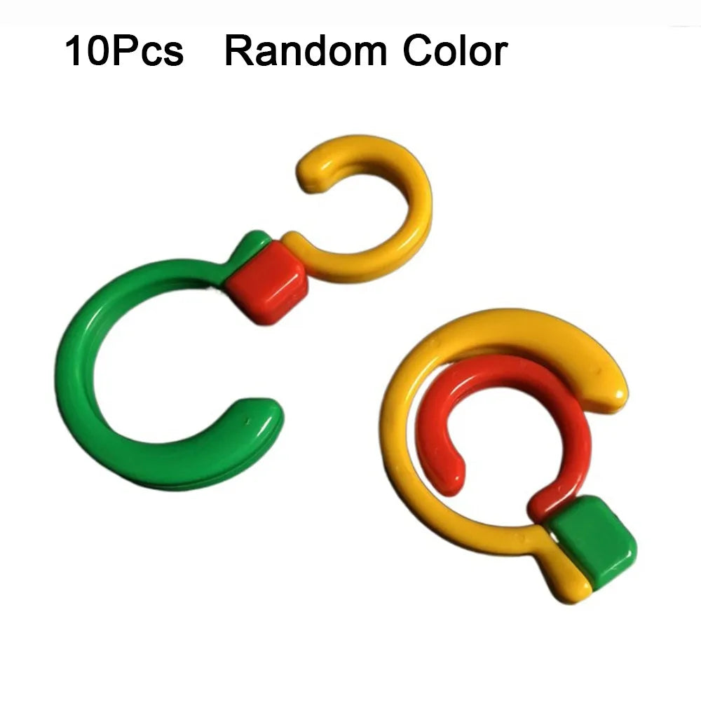 10Pcs Practical Dopamine Baby Stroller Hook Non-Marking Hanging Car Seat Hooks Foldable Rotating Shopping Pram Hook Closet