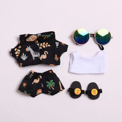 Labubu doll costume, beach-style monkey, Labubu Idol V1 V2, doll costume accessories, 15/17cm universal doll.