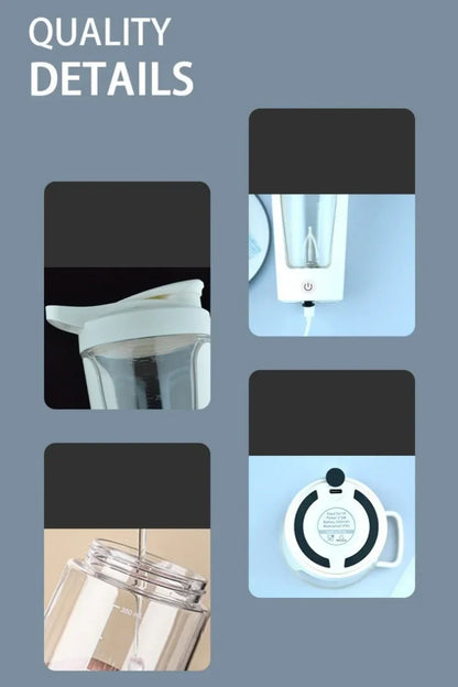 450ML Blenders Cup Electric Mixing Cup Portable Protein Powder Shaker Bottle Rechargeable Coffee Milk Cup Sports Fitness Kettle