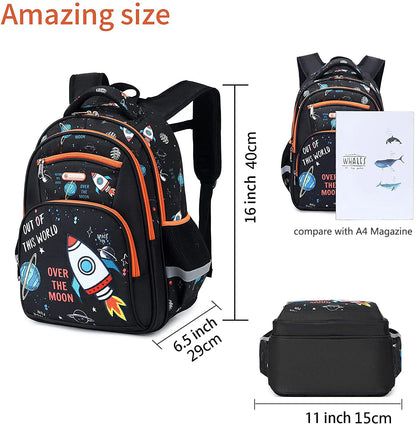 School Bags for Kids Backpack for Boys Elementary Kindergarten Preschool School Bag 14 inch Multifunctional Cute Large Capacity