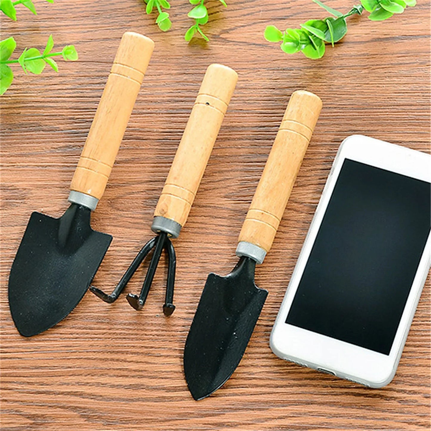 3 Pcs Set Small Shovel Gardening Digging Garden Tool Sets for Indoor & Outdoor Flower & Vegetable Planting Potted Plant Supplies