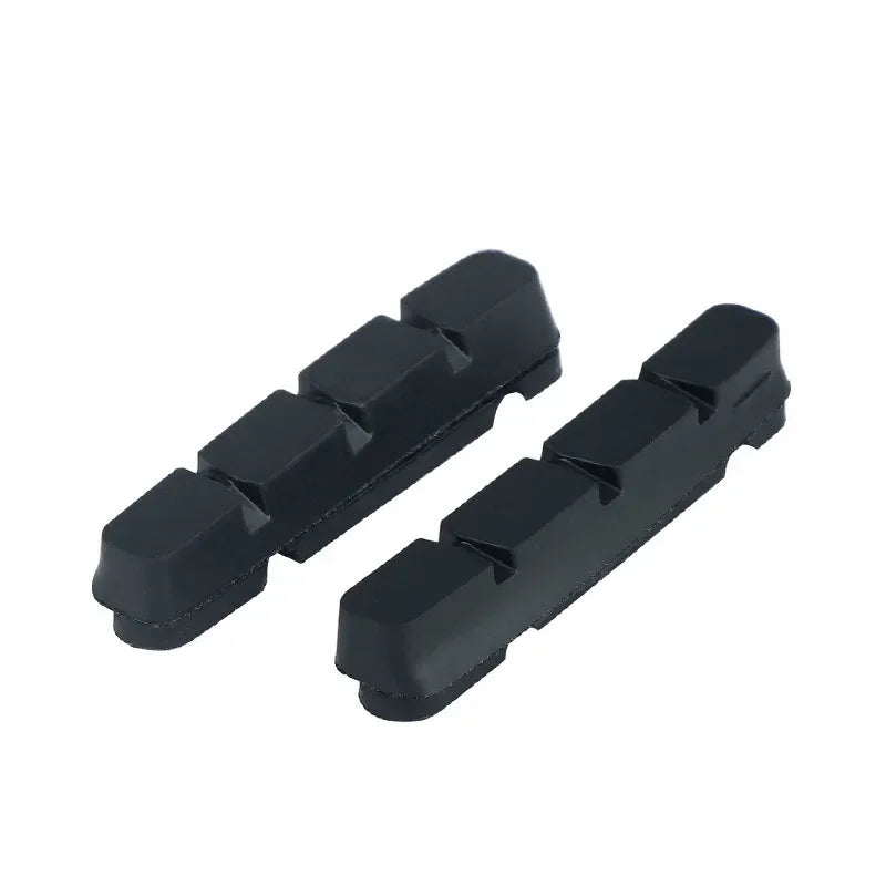 A Pair 55MM Brake Pads for Road Bikes with Metal Rings C-brake Pads Replaceable Brake Blocks Aluminium Alloy Block Bicycle Parts