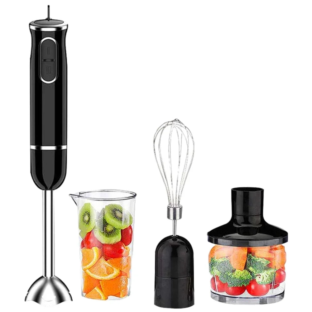 4-in-1 Handheld Immersion Blender Hand Blender Set Stainless Steel Stick Blender 2 Speed Control One Hand Mixer kitchen Tool