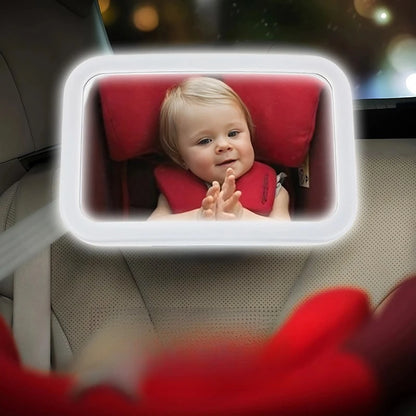 Observation Mirror With Light HD Large Vision Car Accessories Rearview Baby Rear View Child Interior Parts Automobiles