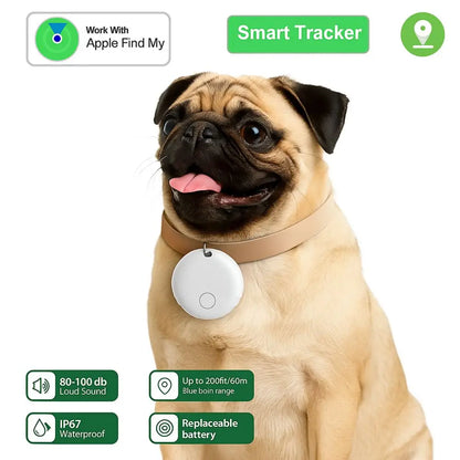 Mini Pet Smart GPS Tracker Portable Intelligent Dog Bluetooth Tracker Global Positioning Pet Anti-Lost Device for Bike Wallet
