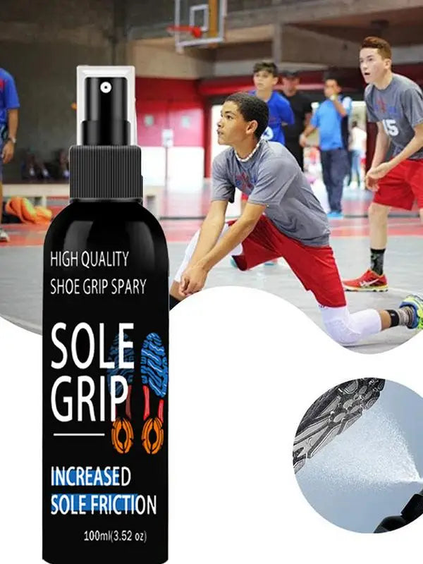 Sports Shoe Grip Spray 100ml Basketball Shoe Bottom Sole Spray Shoe Traction Enhancer Basketball Court Shoe Grip for Sneaker