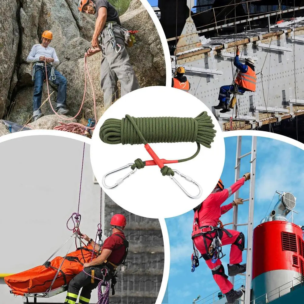 Climbing Rope 5m/16ft Outdoor Safety Nylon Ropes Outdoor Gear Working Protection Paracord For Escape Rescue Survival Parachute