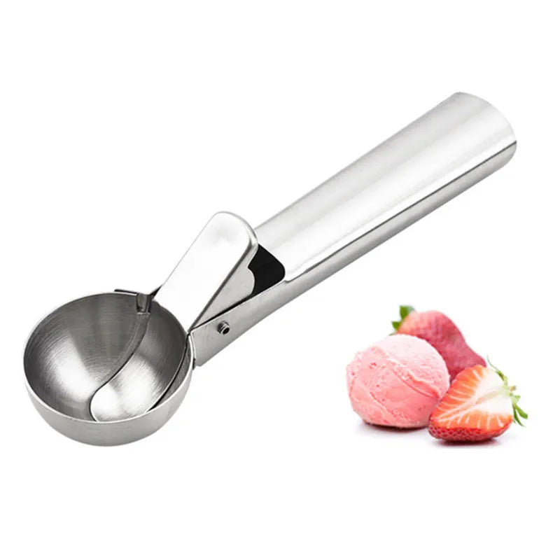 Stainless Steel Ice Cream Spoon Multifunctional Cream Spoon Fruit Spoon Round Ball Spoon Ball Digger