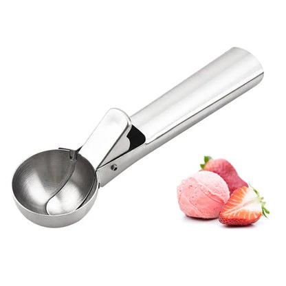 Stainless Steel Ice Cream Spoon Multifunctional Cream Spoon Fruit Spoon Round Ball Spoon Ball Digger