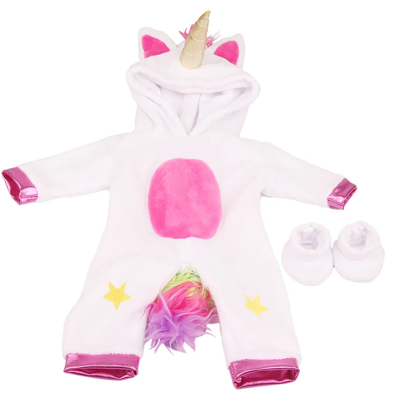 Toy Accessories Five Colors  Fit 18 inch 43cm Doll Clothes Born Baby Animal  Doll Clothes Suit For Baby Halloween Festival Gift