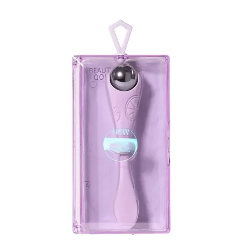 A double-ended manual eye massage roller with a gentle roll-on design for delicate eye treatments