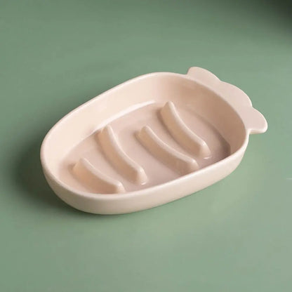 Ceramic Cat Slow Food Bowl Cute Creative Dog Food Feeding Basin Non-slip Large Capacity Pet Drinking Feeder Kitten Puppy