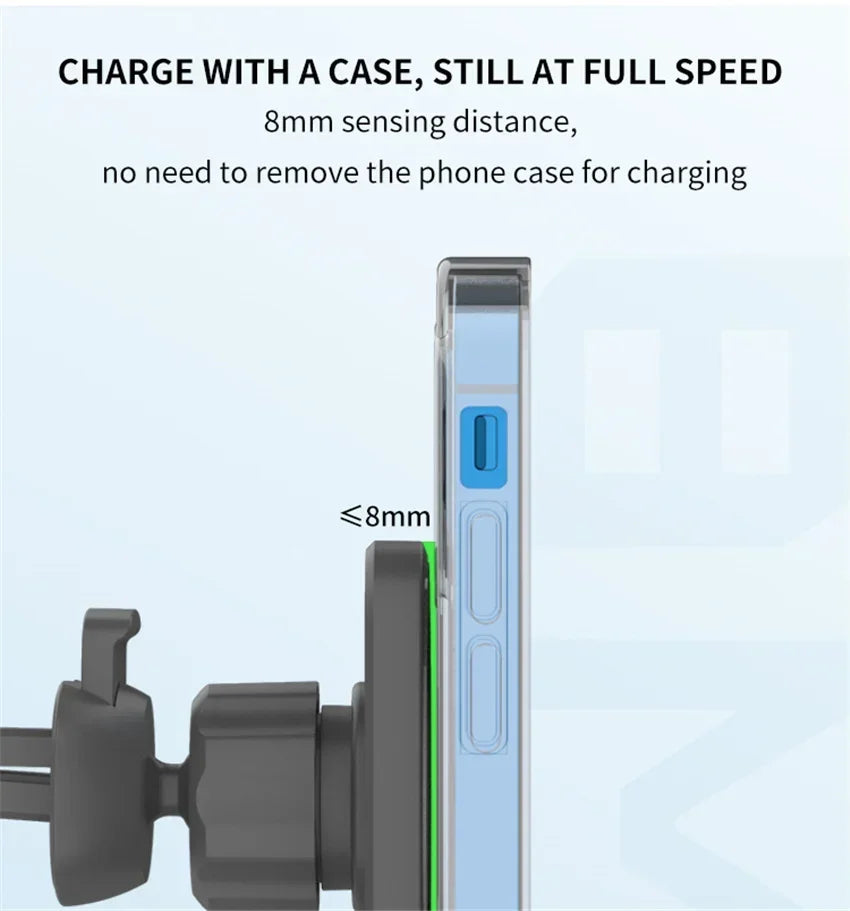 Car Phone Holder Stand Mount 30W Magnetic Car Wireless Charger For Magsafe iPhone 12 13 14 15 Pro Max Mini Fast Charging Station