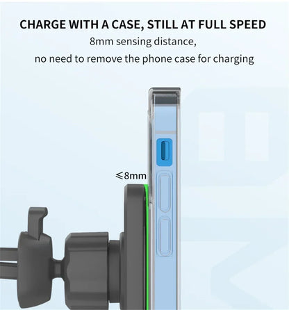 Car Phone Holder Stand Mount 30W Magnetic Car Wireless Charger For Magsafe iPhone 12 13 14 15 Pro Max Mini Fast Charging Station
