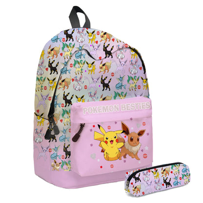 Pokemon Pikachu School Bags Backpacks Anime Kids Bags Kawaii Big Capacity Travel Bag Teenagers Schoolbag Girls Boys Rucksacks