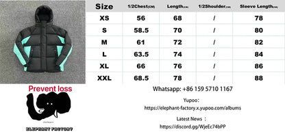 Winter Men Plush Thick Warm Jacket Hoodies Centre Cee Fashion Down Jacket BlackBlue Y2k Streetwear Clothing Mens Coat