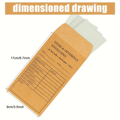 50/100 Pcs Church Supplies Tithe and Offering Envelope  Offering Tithe Envelopes for Religious Church