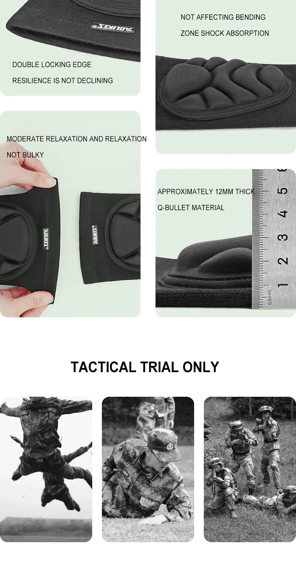 AOLIKES 1Pair Knee Elbow Pads, Thick Sponge Collisioned Kneepads for Work, Basketball Wrestling Football Volleyball Cycling