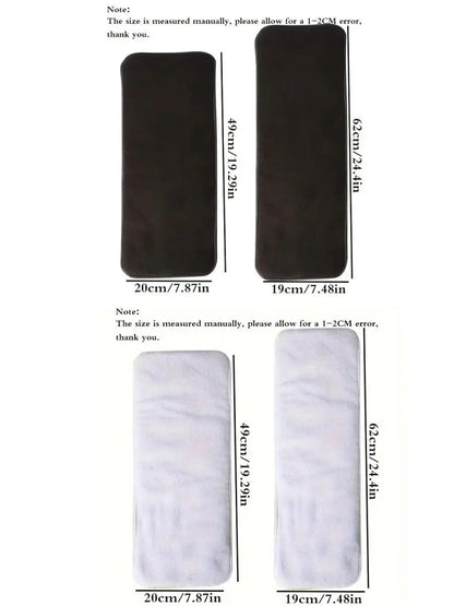 4PCS Reusable Adult Diaper Inserts Pads -Soft Breathable Microfiber/Bamboo Charcoal Liner for Day and Night Use 2 Sizes