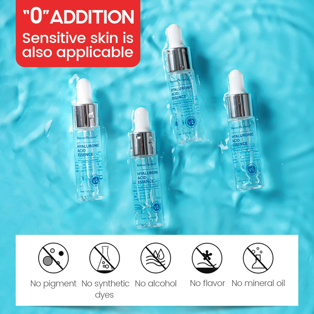 VIBRANT GLAMOR Hyaluronic Acid Facial Serum  Skin Care 10PCS