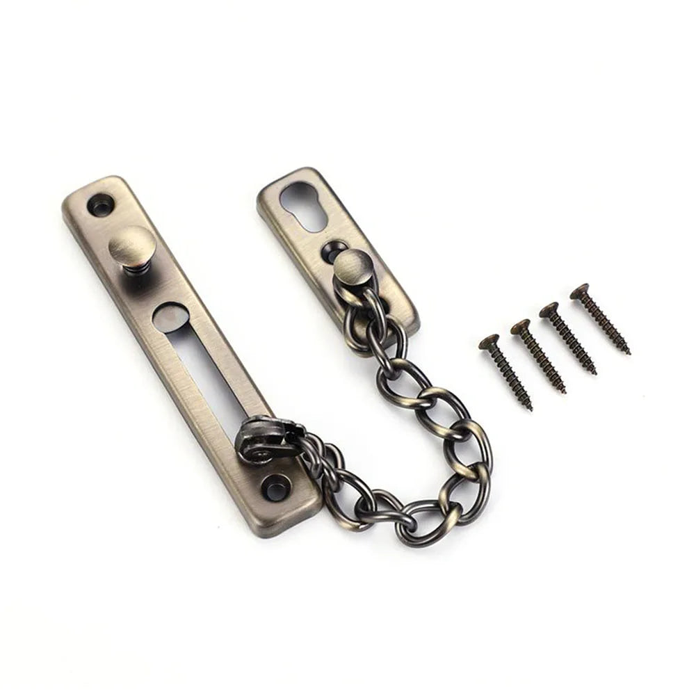 Door Chain with Lock Door Lock Bolt Chain Kids Safety Security Home Latch Buckle Guard Lock Anti-Theft Hotel Hardware Accessorie