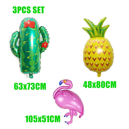 Hawaii Party Decorations Disposable Tableware Hawaii Summer Tropical Party Supplies Flamingo Aloha Birthday Party Decoration