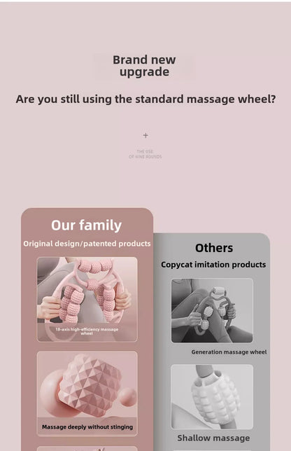 18 Rounds Massage Roller of Circular Leg Slimming Leg Massager Muscle Stretching Equipment Circular Leg Clamp